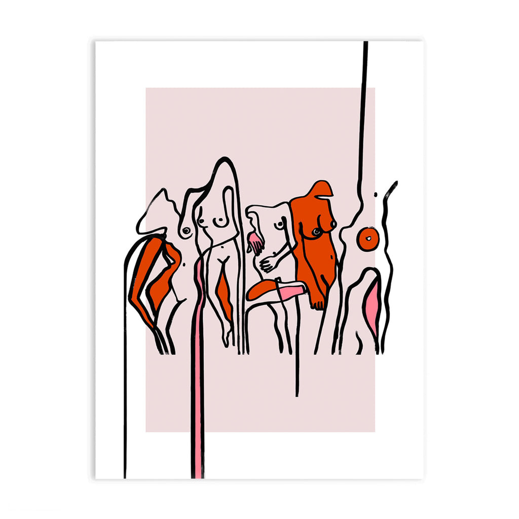 NUDIST RED Print