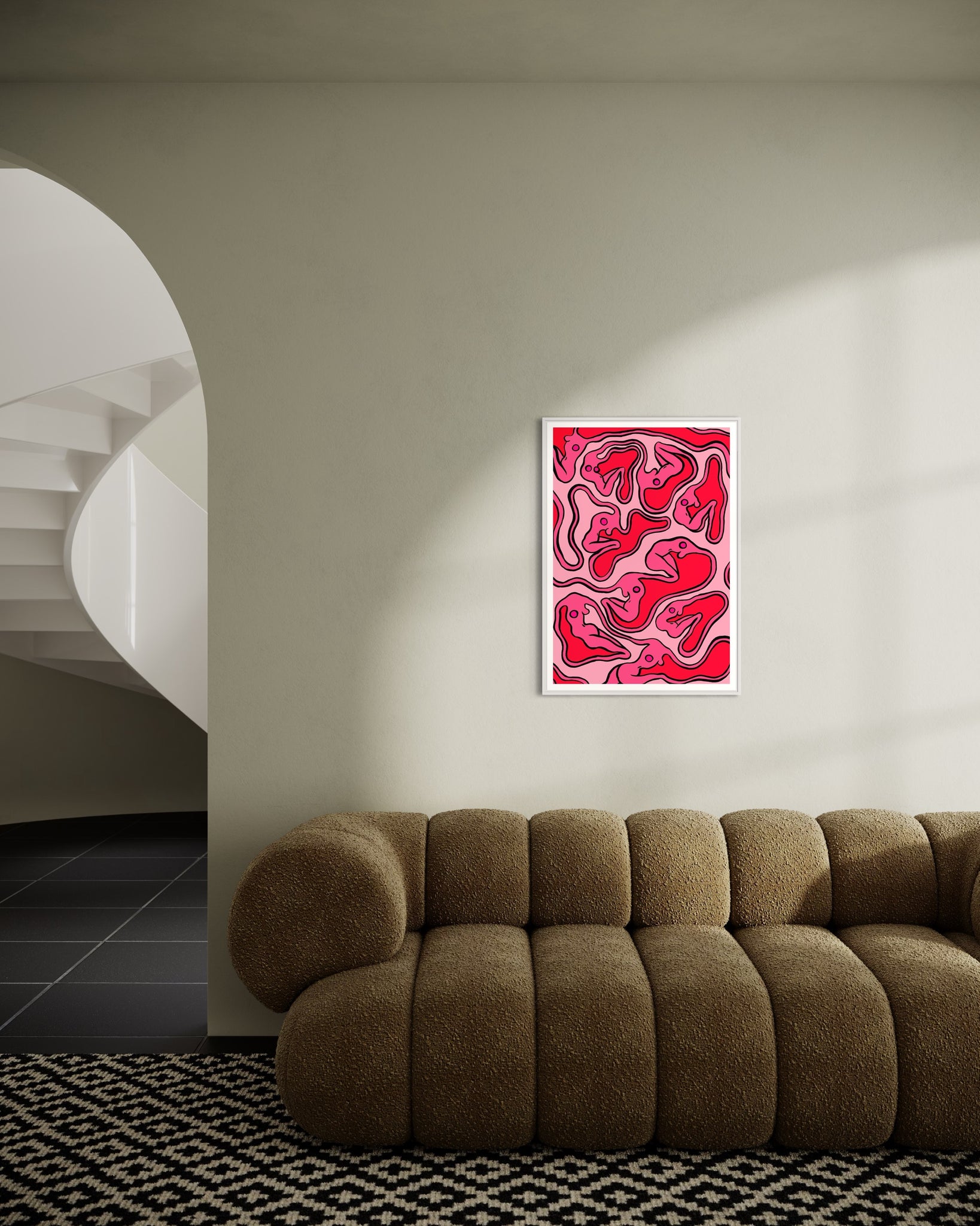 ECSTATIC NUDES PINK RED Print