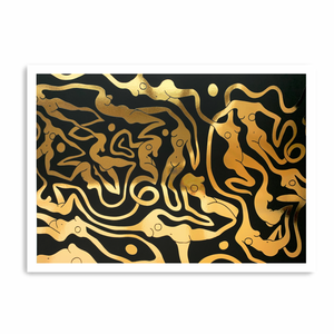 SET OF 3 Gold Foil Prints