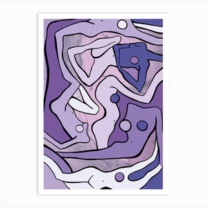 ECSTATIC NUDES 2 LILAC Poster Print