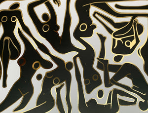 ECSTATIC NUDES 7 Gold Foil Print