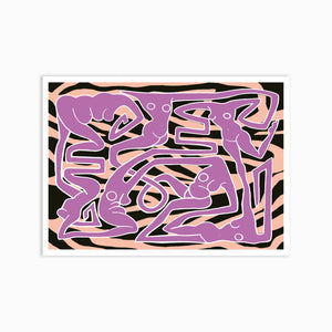 ECSTATIC RED LIGHT LILAC Poster Print