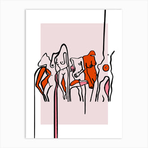 NUDISTS RED Poster Print