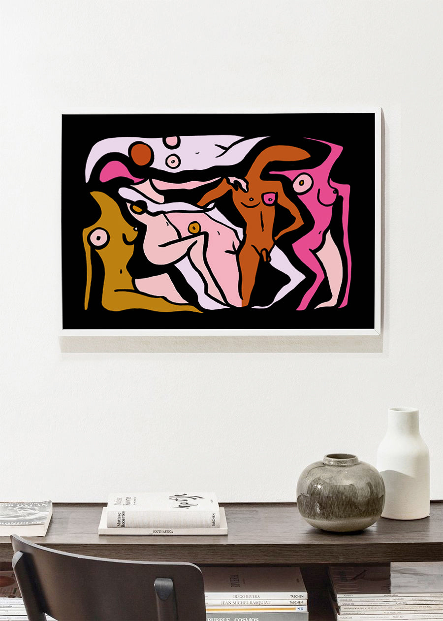 PSYCHEDELIC NUDES 3 Poster Print