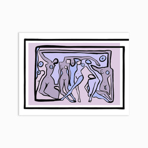 PSYCHEDELIC NUDES LILAC Poster Print