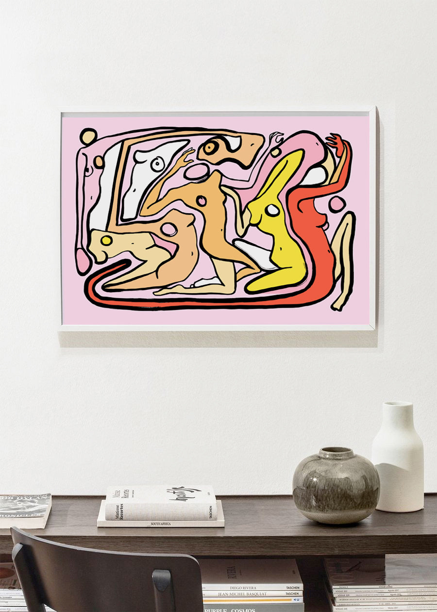 PSYCHEDELIC NUDES VIBRANT Poster Print